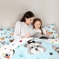 thumbnail image 4 of Homewish Kawaii Pet Dog Twin Comforter Sets,Cute Animal Al Bedding Set,Blue,Polkadot Reversible,2pcs,1 Comforter and 1 Pillowcase, 4 of 7