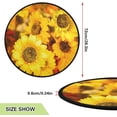 thumbnail image 2 of Sunflowers Autumn Season Christmas Tree Mats Waterproof Tree Skirt, Fall Leaf Xmas Tree Stand Tray Mat Floor Protector Pad for Holiday Party Decoration, 28.3", 2 of 6