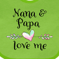 thumbnail image 4 of Inktastic Nana and Papa Love Me Heart Grandchild Boys or Girls Baby Bib, 4 of 4