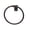 Bronze, variant on Luna Wall Mounted Towel Ring, Polished Nickel