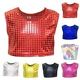 thumbnail image 4 of MEZZALL Kids Xmas Party Tops With Sequin Performance Vests For Dance Team And Preschool Activities Solid Color Versatile Child Clothes, 4 of 4