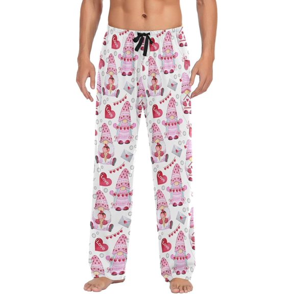 GZHJMY Valentine's Day Pajama Pants for Men, Lounge Pants Lightweight Men Pajama Bottoms with Drawstring Pockets, Christmas New Year Birthday Gifts, Medium