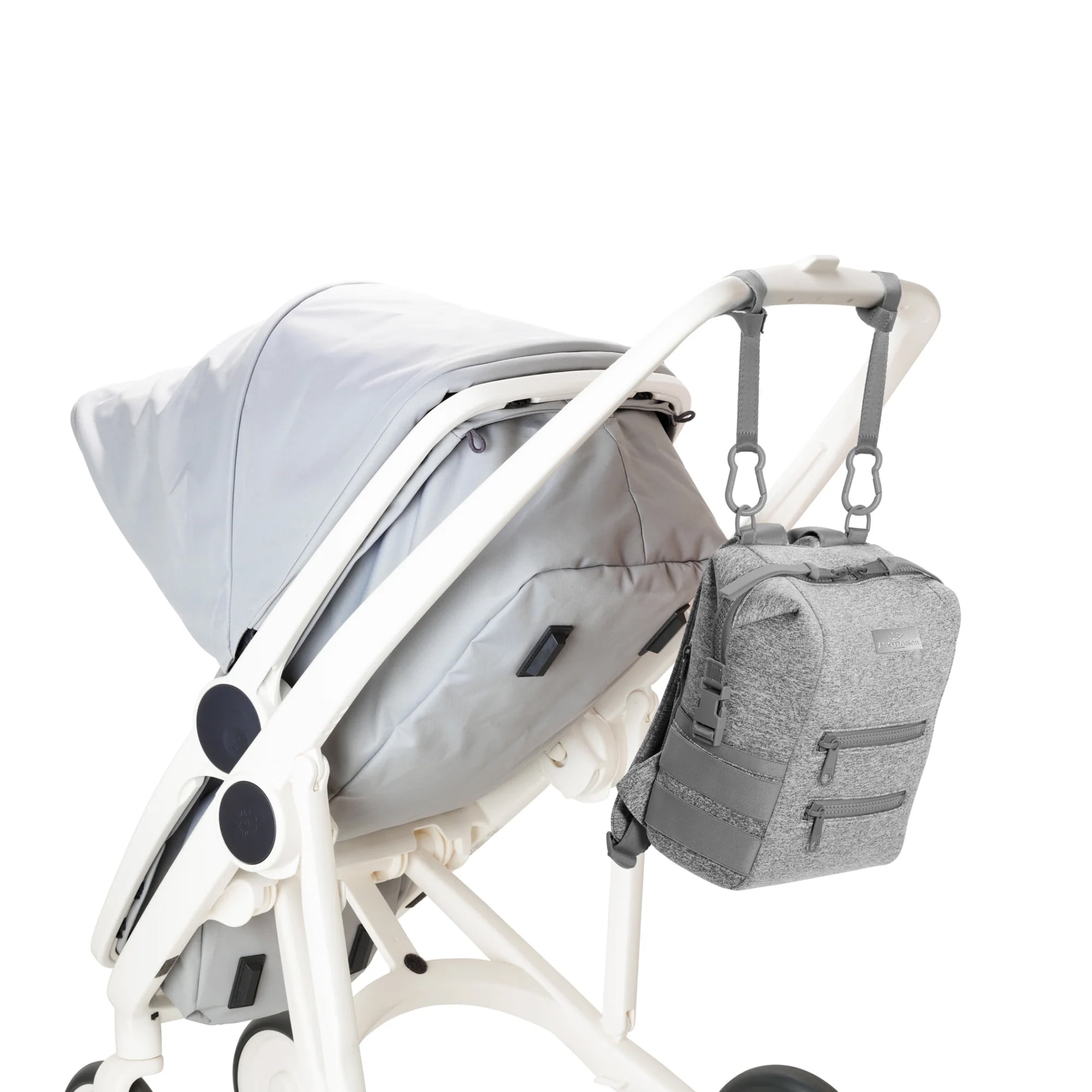 ASOTVision Neoprene Diaper Bag Backpack, Water-resistant, Travel Baby Bag With Changing Pad, Stroller Straps, Wet Bag and Pouch (Gray)