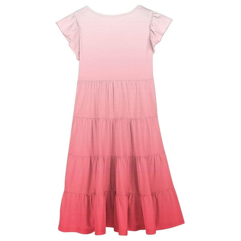 open lace back dress Pink Chiffon A Line Halter Long Bridesmaid Dress PB128 main image 1