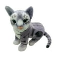 thumbnail image 1 of Peluche de gato de cola larga, coleccionable, abrazable, para decoración del hogar. gris, 1 of 9