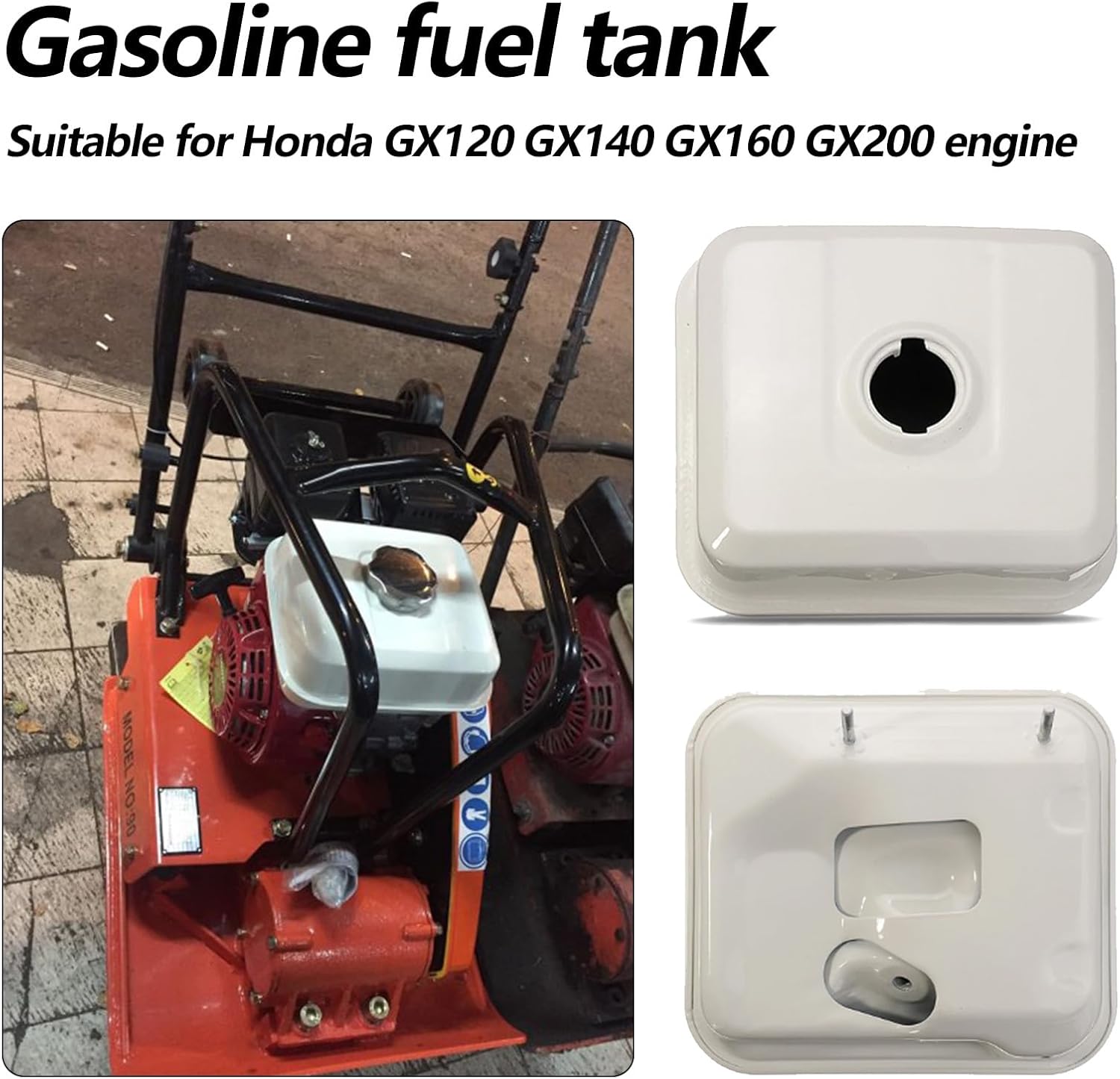 Fuel Tank for Honda GX140 GX160 GX200 Engine, 3L Petrol Tank Kit with Fuel Cap Fuel Filter and Fuel Line Fuel Tank Lawn Mower Replacement Parts