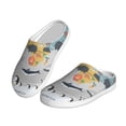 thumbnail image 2 of Lsque The World Map with Cartoon Animals Pattern Womens Comfort Cotton on Scuff With Memory Foam and Anti-skid Sole Slipper-44/45, 2 of 7