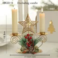 thumbnail image 3 of Candelabro navideño 2024, árbol de alce de Papá Noel, candelabro de hierro dorado, adornos de mesa de Año Nuevo, regalo de Navidad, decoración para el hogar, 3 of 5