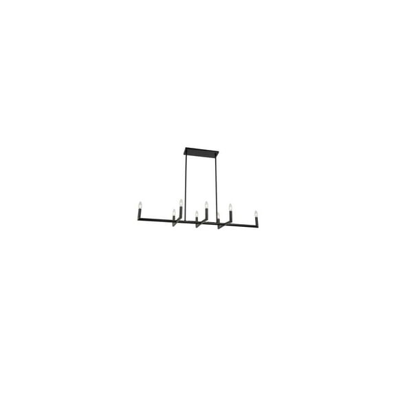 Dainolite Nora 8 Light Contemporary Matte Black Luxury Lantern Chandelier