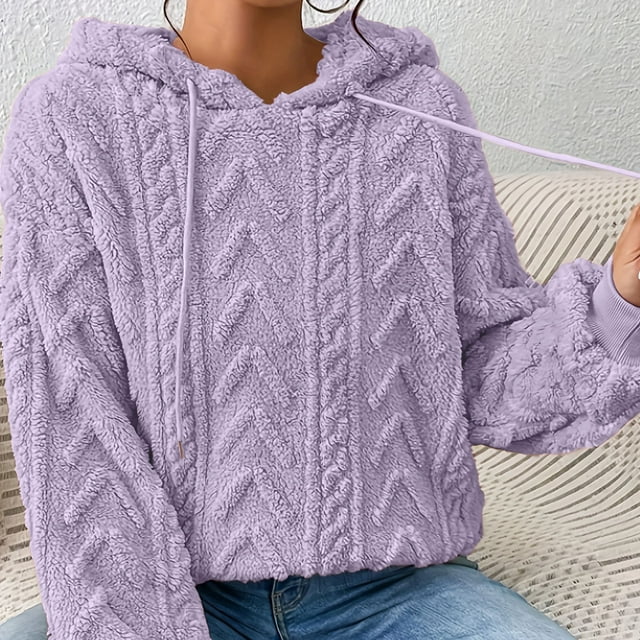 TINZ Nouveau Sweat à Capuche Décontracté à Manches Longues pour Femmes, Épaules Dénudées, Grande Taille