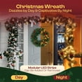 thumbnail image 6 of BinKFF Christmas Wreaths for Front Door- 20 Inch Outdoor Prelit Christmas Door Wreath with Lights, Lighted Xmas Wreath with Poinsettia Flowers,Red Berries, Home Christmas Decorations, 6 of 6