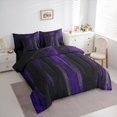 thumbnail image 3 of Homewish Abstract Ombre Adult Twin Bedding Sets 7-Piece, Black Purple Artwork Bedding Comforter Set, Minimalism Mid Century Reversible Sheet Sets, Luxury Bedroom Decor, 3 of 7