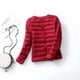 thumbnail image 1 of Abrigo De Plumas Cuello En V Cuello Redondo Delgado Ligero Color Sólido Plumón De Pato Blanco Simple Abrigo De Plumas Ligero Interior para Mujer, 1 of 6
