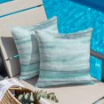 thumbnail image 4 of Throw Pillow Covers, Turquoise Green Ombre Decorative Throw Pillow Covers 18x18 Inch, Vintage Shabby Teal Abstract Art Square Linen Pillow Cases for Couch/Living Room/Sofa, 4 of 9