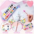 thumbnail image 3 of Heart Watercolor Paint Set for Women 16-Color Solid Pigment Powder Painting Kit 12-Pack, 3 of 7