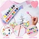 thumbnail image 4 of Juego de 12 piezas de pintura de acuarela para niños, caja de cuadrados de 16 colores en forma de corazón, juego de pintura en polvo de pigmento sólido, un pigmento, 4 of 7