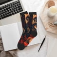 thumbnail image 6 of Rocae Fiery Floral Pattern for Adult Socks Casual Athletic Stretchy Loose Socks for Women Men Non-Slip Middle Tube Socks, 6 of 7