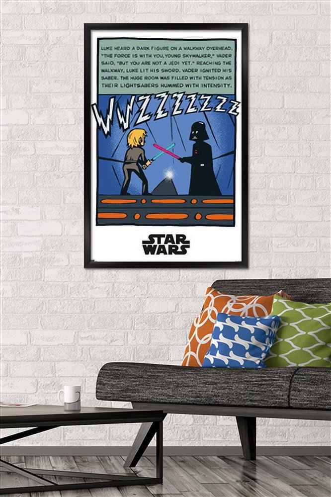 Star Wars: Return of the Jedi - Dual Panel Wall Poster, 22.375" x 34", Framed