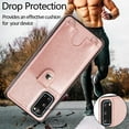 thumbnail image 6 of PU Leather Wallet Case for Samsung Galaxy S20 Necklace Crossbody Lanyard Case Cover with Card Holder Adjustable Detachable Anti-Lost Neck Strap Case for Samsung Galaxy S20,6.2",Pink, 6 of 14