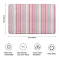 thumbnail image 3 of Pink and Green Striped Pattern Bathroom Rugs Mat,Non Slip Microfiber Bathroom Rug,Rubber Backing,Soft Bathroom Mats for Bathroom Floor,Tub and Shower,17x27in(43x68cm), 3 of 5