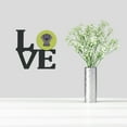 thumbnail image 2 of Checkerboard Lime Green Weimaraner Metal Wall Artwork LOVE, 2 of 2