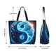 thumbnail image 5 of Fotbe Blue Yin And Yang Bolsa Tote Estética de Lona con Estampado para Mujer - Bolsa Reutilizable de Hombro Casual para Vacaciones, Compras, Trabajo y Gimnasio, 5 of 8