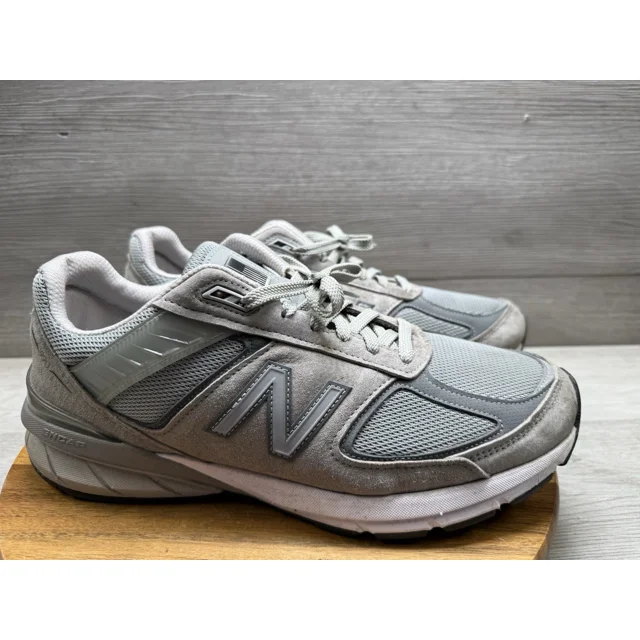 New Balance Mens 990 V5 M990GL5 Gray Running Shoes Sneakers Size 11.5 6E