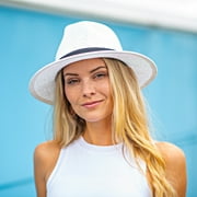 Panama Jack Safari Straw Hat - Matte Toyo, Ribbon Band, 2.5 Brim