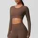 thumbnail image 2 of Ropa bonita,Camiseta informal de manga larga con cuello redondo para mujer, con estampado de cuadros suaves, para uso diario, ideal para el hogar, sopatenor, 2 of 8