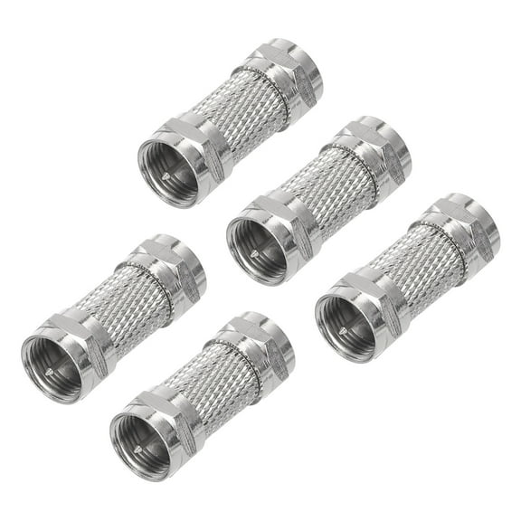 Male to Male Coaxial Connector F Type RG6 Coax Extender Coupler 75 Ohm Waterproof for Antenna Coaxial Cable 5pcs