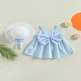 thumbnail image 4 of PENGXIANG Bébé Filles Princesse Robe Mignonne Bowknot Robe Douce avec Chapeau, 4 of 9