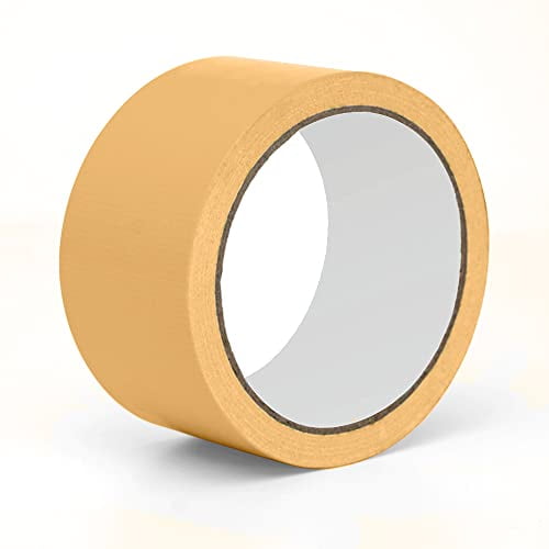 Tan Duct Tape- 2 inches x 10 Yards, Heavy Duty Duct Tape, Waterproof, Resistant, NO-Residue, UV Blocking, Pack of 1 Tan 2in*10yard Tan 2in*10yard