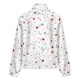 thumbnail image 6 of Jackets for Women Winter Coat Jackets Flannel Stand Collar Jacket(Christmas Dot,Size:S-4XL), 6 of 7