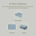 thumbnail image 4 of over&back Hand-Blocked Printed Cotton Cloth Napkins - Washable Napkins Set for Mixing, Matching, and Creating a Custom Home Decor Tablescape - Blue Herringbone, 4 of 11