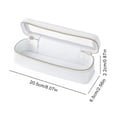 thumbnail image 7 of Women PU Makeup Brush Bag Makeup Brush Holder Bag Cosmetic Organizer Bag Large Capacity Makeup Storage Bag Transparent Portable Cosmetic Pouch Dual Zipper Travel Cosmetic Bag (White), 7 of 7