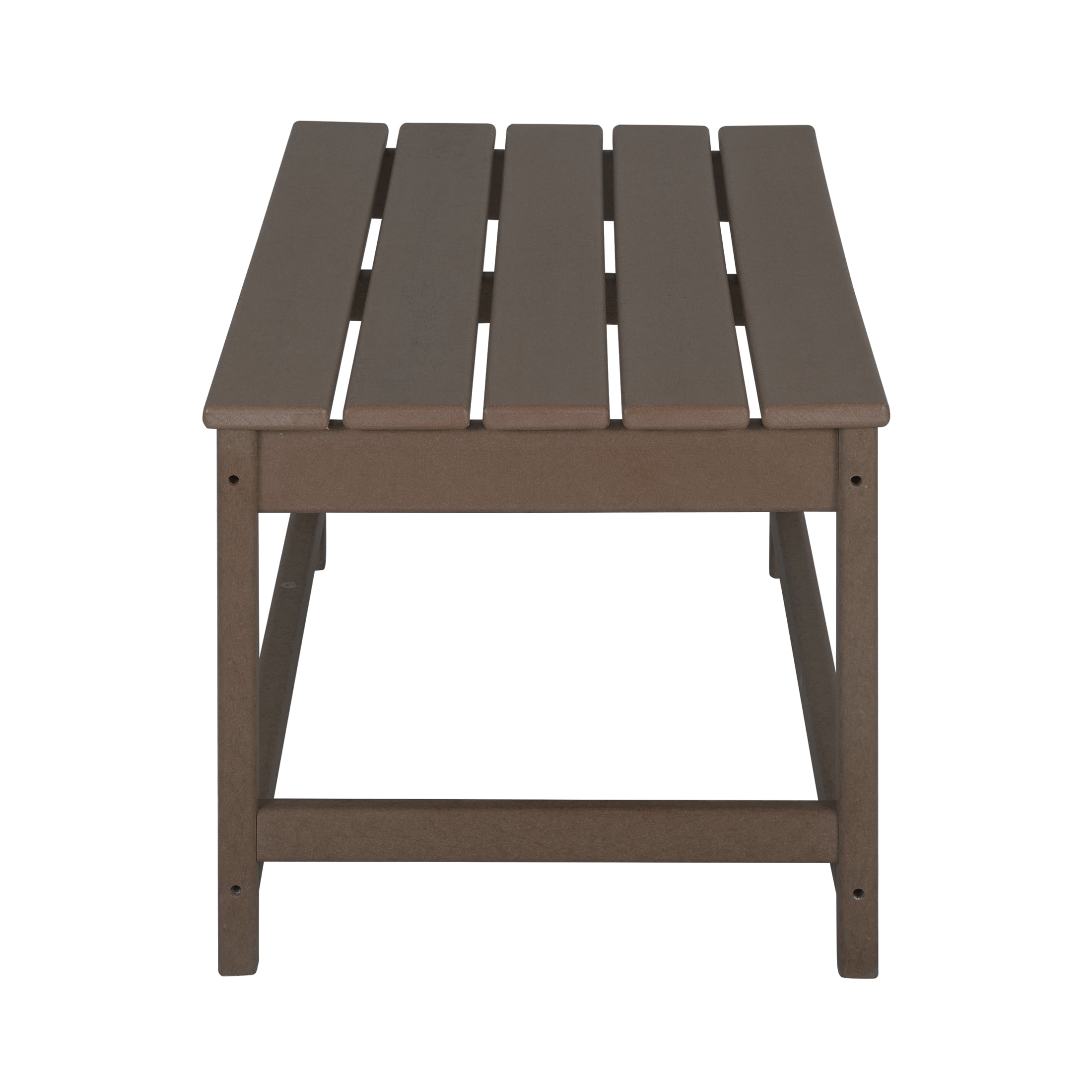 WestinTrends Malibu 3-Pieces Outdoor Table Set, Includes 1 Coffee Table and 2 Side Table, All Weather Poly Lumber Adirondack Patio Furniture Set, Dark Brown