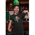 thumbnail image 2 of Make Your Mark Design Shamrock & Ireland Flag Irish Heritage T-Shirt & Party Favors for Men & Women Black, 2 of 7