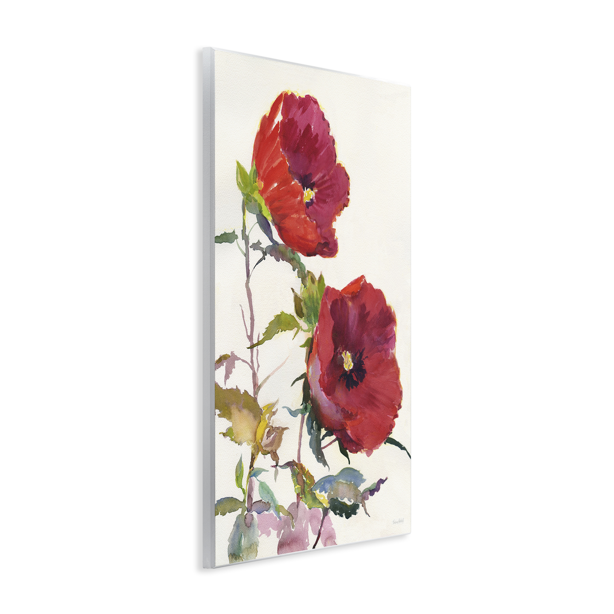 Stupell Industries Bold Red Poppies Botanical & Floral Painting Unframed Art Print Wall Art, 13 x 19
