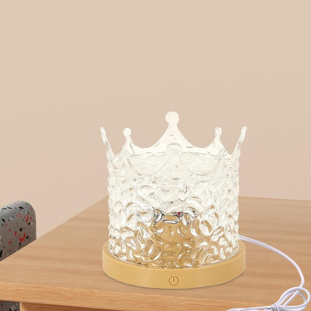 Mini luz nocturna de ola de mar, proyector de luz USB, regalo de cumpleaños, luz de escritorio interior, lámpara de escritorio para Vlog, Corona