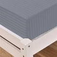 thumbnail image 4 of BedDecor 100% Egyptian Cotton 1 Pcs Fitted Sheet 15 Inches Stripe(Silver,Full), 4 of 5