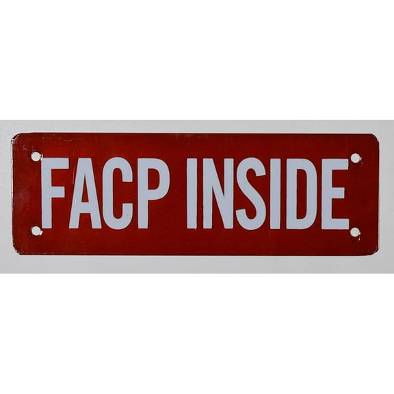 FACP Inside Sign -Fire Alarm Control Panel Inside Sign(RED Reflective, Aluminium 2X6)(ref-2022-4)