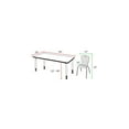 thumbnail image 4 of Regency Kee 66 x 24 in. Adjustable Classroom Table- Neo Walnut Top, Grey Base & 2 Andy 12 in. Black Stack Chairs, 4 of 9