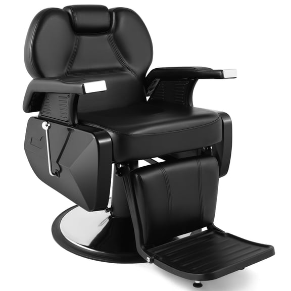 Artist hand All Purpose Heavy Duty Barber Chair Hydraulic Recliner Salon Spa Hair Stylist Tattoo Beauty Equipment (Black)