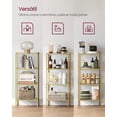 thumbnail image 3 of VASAGLE Estantería de Cristal de 4 Niveles, Librería, Expositor, Cristal Templado, Baño, Salón, Dormitorio, Oficina, Dorado, 3 of 6