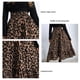 thumbnail image 4 of Falda Midi De Cintura Alta Con Diseño De Volantes Y Estampado De Leopardo Falda Elástica Informal Elegante Para Mujer Para Uso Diario, 4 of 6