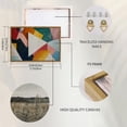 thumbnail image 7 of Abstract Geometric Artwork Horizontal Canvas Wall Art with Lightweight Foam Frame - Durable and Ready to Hang, Modern Decorative Print for Living Room, Bedroom, Or Office, 7 of 7