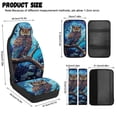 thumbnail image 6 of Xoenoiee Owl Branch Print 5 Pack Car Seat Cover Full Set with Leather Armrest Cover Pad Seat Belt Covers, Universal Soft Auto Interior Accessories Protector for Women Men, 6 of 7