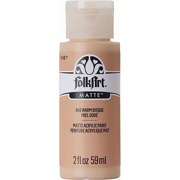 Folkart Matte Acrylic Craft Paint, 2 fl. oz., Warm Bisque
