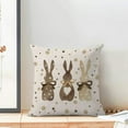thumbnail image 3 of Spring Easter Pillow Covers 16x16 Set of 2, Easter Polka Dot Brown Bunny Decorative Throw Pillow Covers for Linen Spring Rabbit Farmhouse Pillows Cushion Case for Couch Sofa Home Decor, 3 of 6