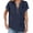 Navy Blue, variant on Women's Summer Loose Fit Pleated V-Neck Sleeveless Top Curved Hem, Flowy, Comfortable, for Various Activities, Sizes